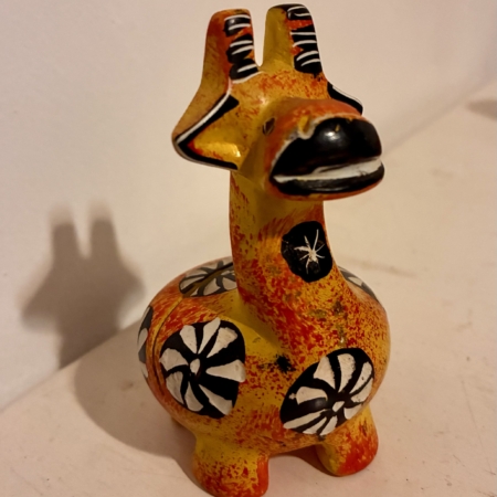 Giraffe soapstone groot oranje geel