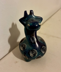 Giraffe soapstone groot blauw