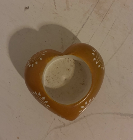 Theelicht hart okergeel