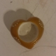 Theelicht hart okergeel