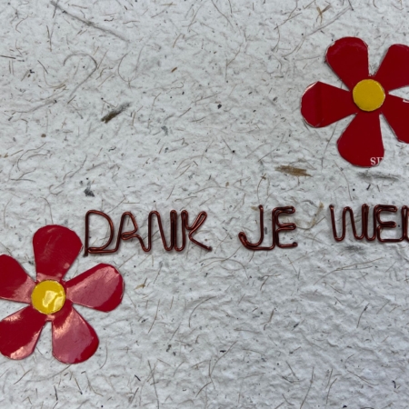 Kaart bloemetjes Dank je wel