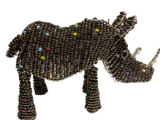 Neushoorn van kraaltjes