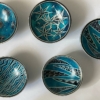 Schaaltje rond soapstoan aqua groen divers