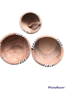 Schaaltje hout rond klein