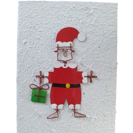 Kaart kerstman staand