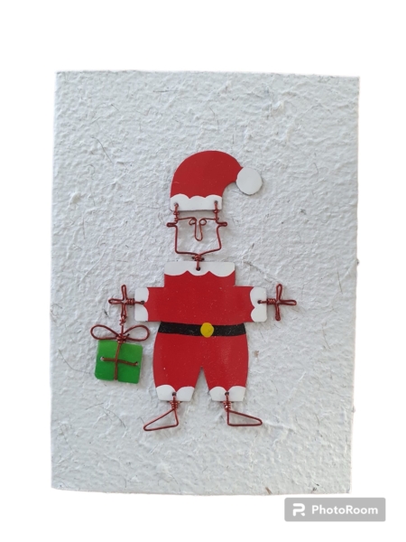 Kaart kerstman staand
