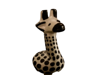 Giraffe zwart-wit soapstone klein